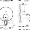 Grohe eurostyle badekarbatteri for innbygging krom