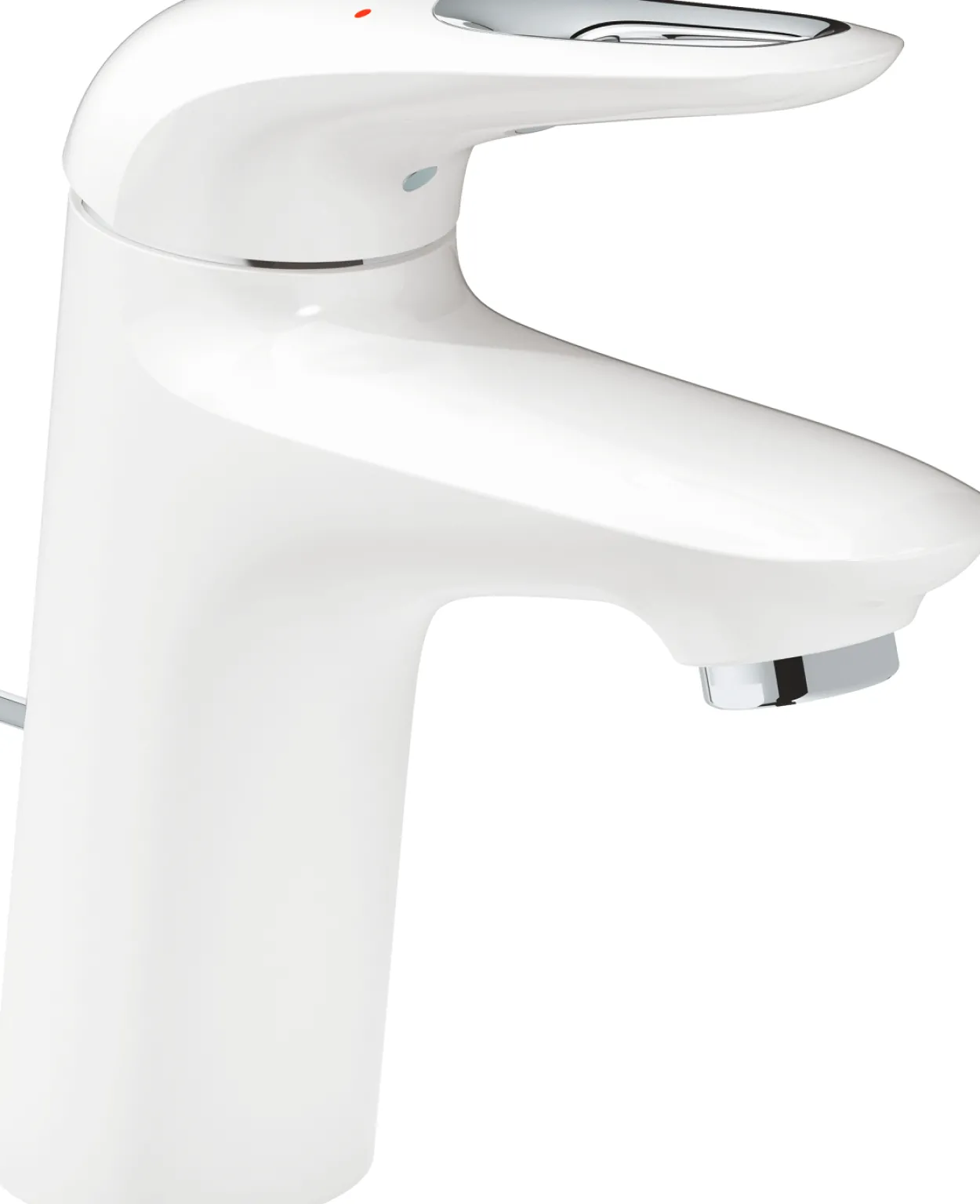Grohe eurostyle servantbatteri small m/oppløftsventil, hvit/krom