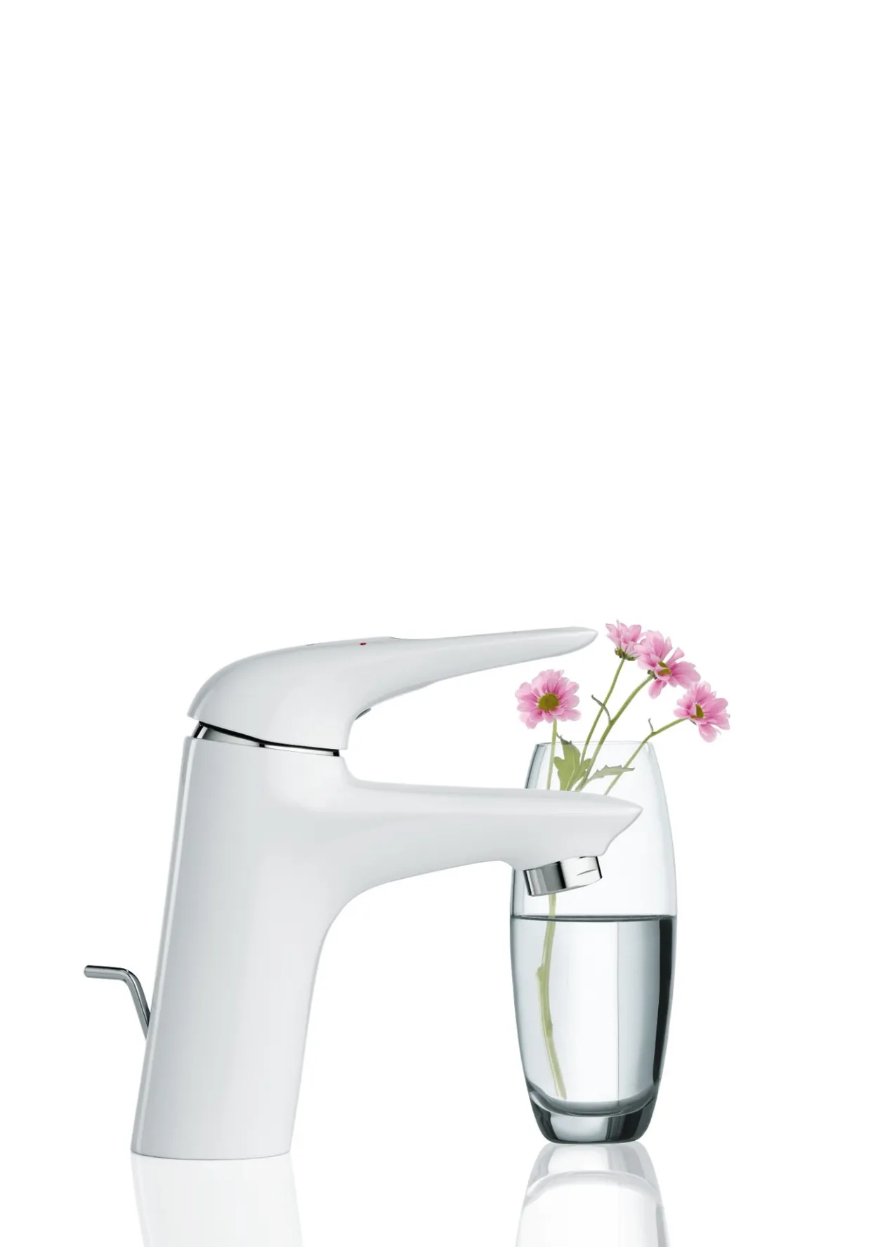 Grohe eurostyle servantbatteri small m/oppløftsventil, hvit/krom