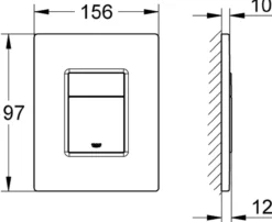 Grohe even trykkplate krom