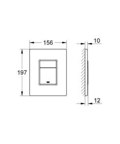 Grohe even trykkplate matt sort