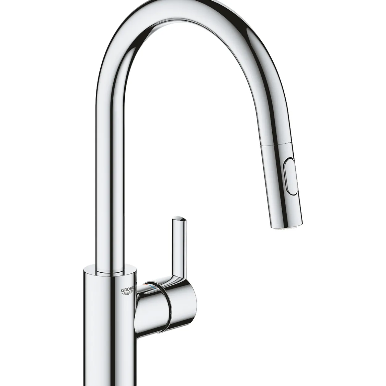 Grohe feel clova kjøkkenarmatur m/uttrekkbar c-tut dual spray krom