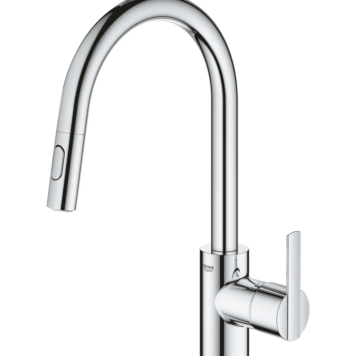 Grohe feel clova kjøkkenarmatur m/uttrekkbar c-tut dual spray krom