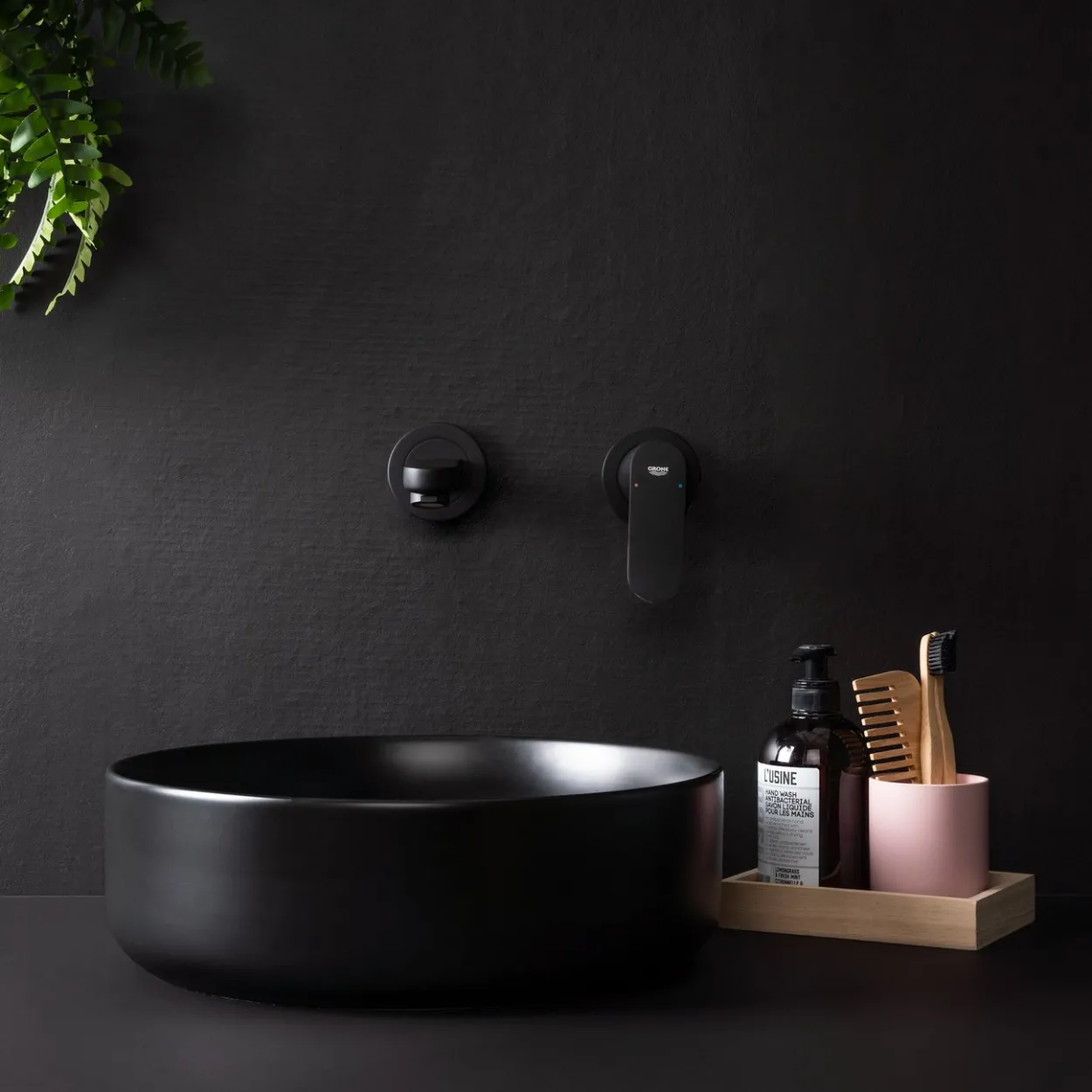 Grohe get 2-hulls innbygningsarmatur matt sort