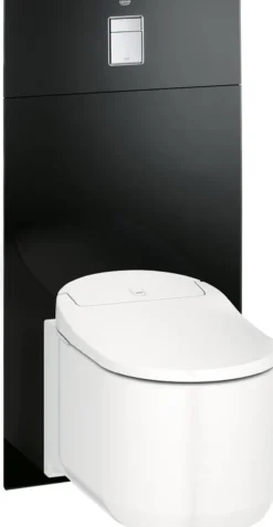 Grohe glassmodul for veggskål m/trykkplate velvet black