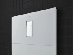 Grohe glassmodul for veggskål m/trykkplate måne hvit