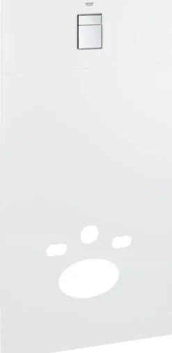 Grohe glassmodul for veggskål m/trykkplate måne hvit