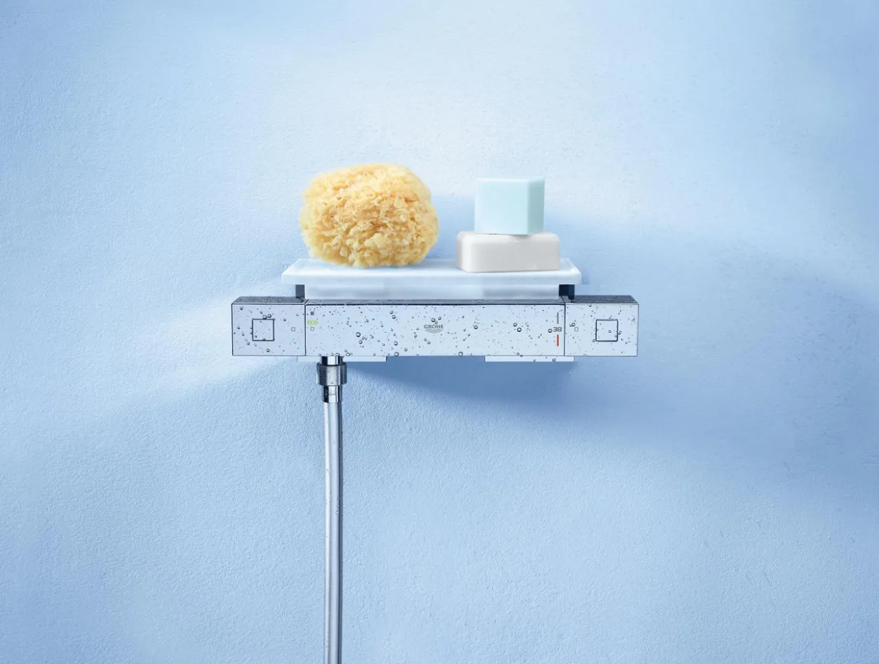 Grohe grohterm cube dusjtermostat m/hylle krom