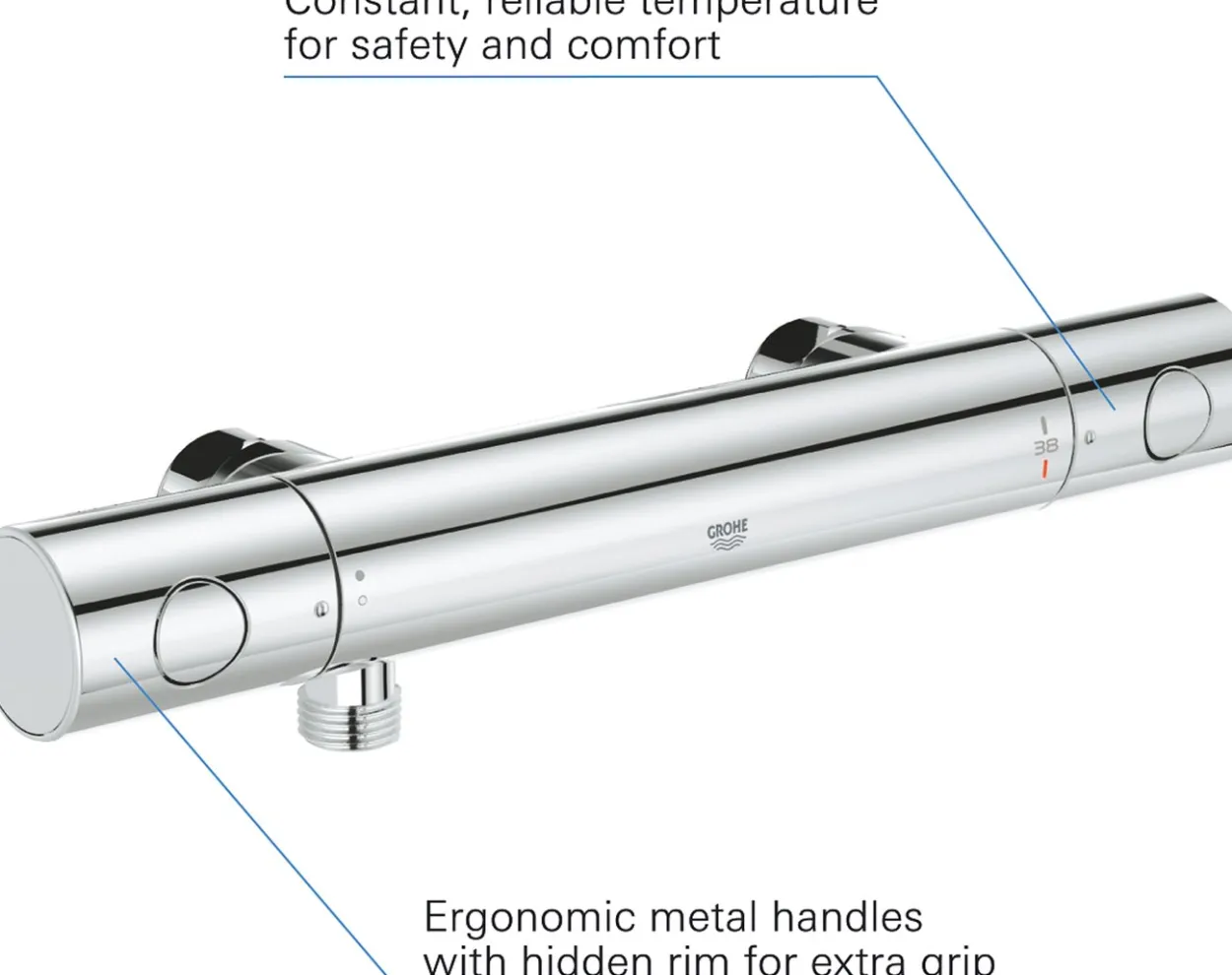 Grohe grohtherm 800 cosmopolitan dusjbatteri krom
