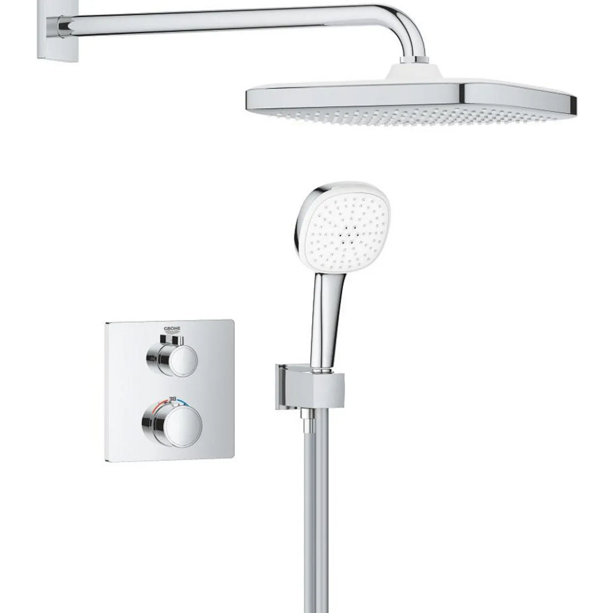 Grohe grohtherm dusjsett for innbygging cube krom