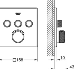 Grohe grohtherm smartcontrol termostat m/3 ventiler børstet hard graphite
