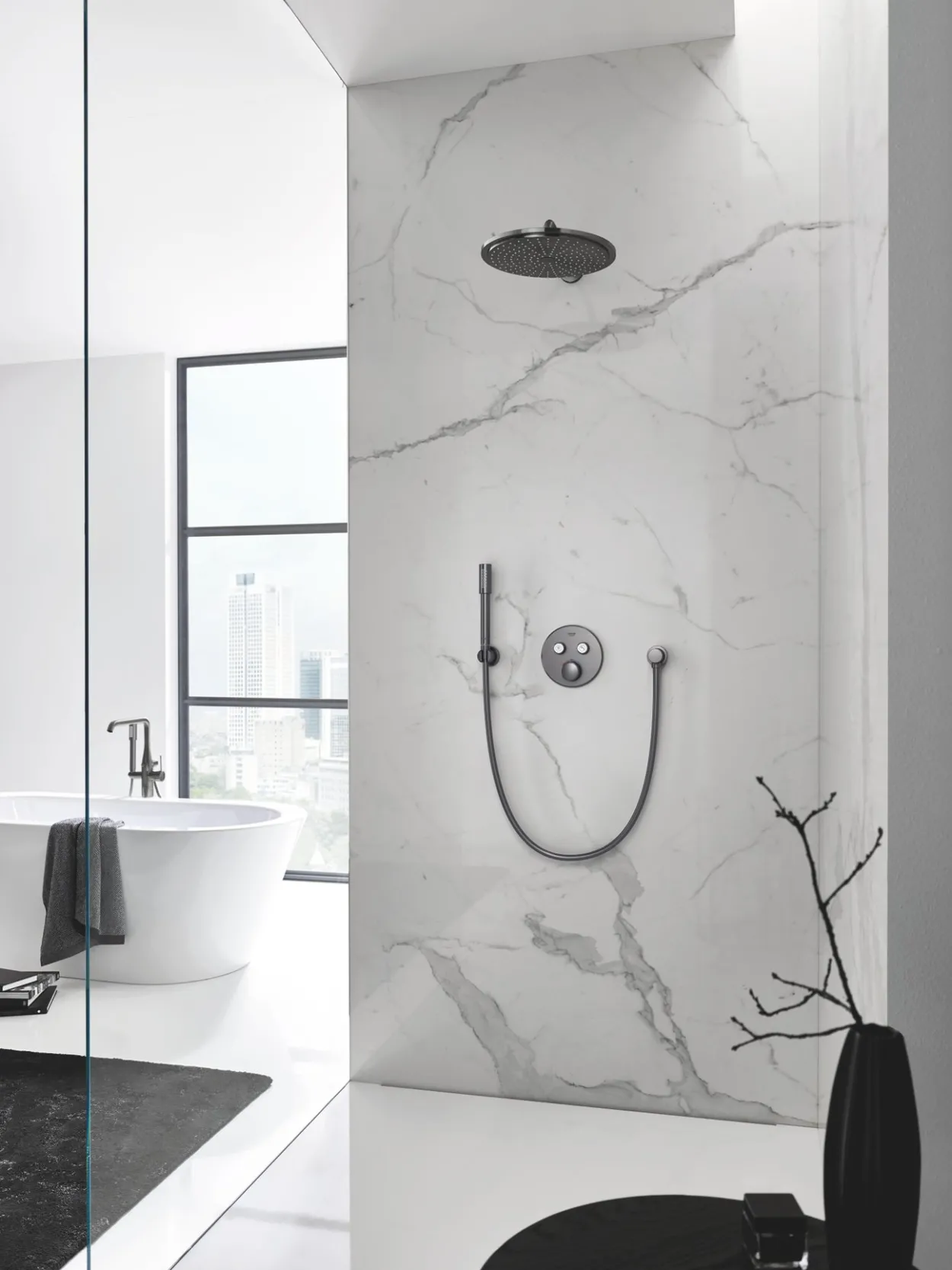 Grohe grohtherm smartcontrol termostat m/2 ventiler børstet hard grafitt