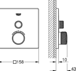 Grohe grohtherm smartcontrol termostatbatteri m/1 ventil