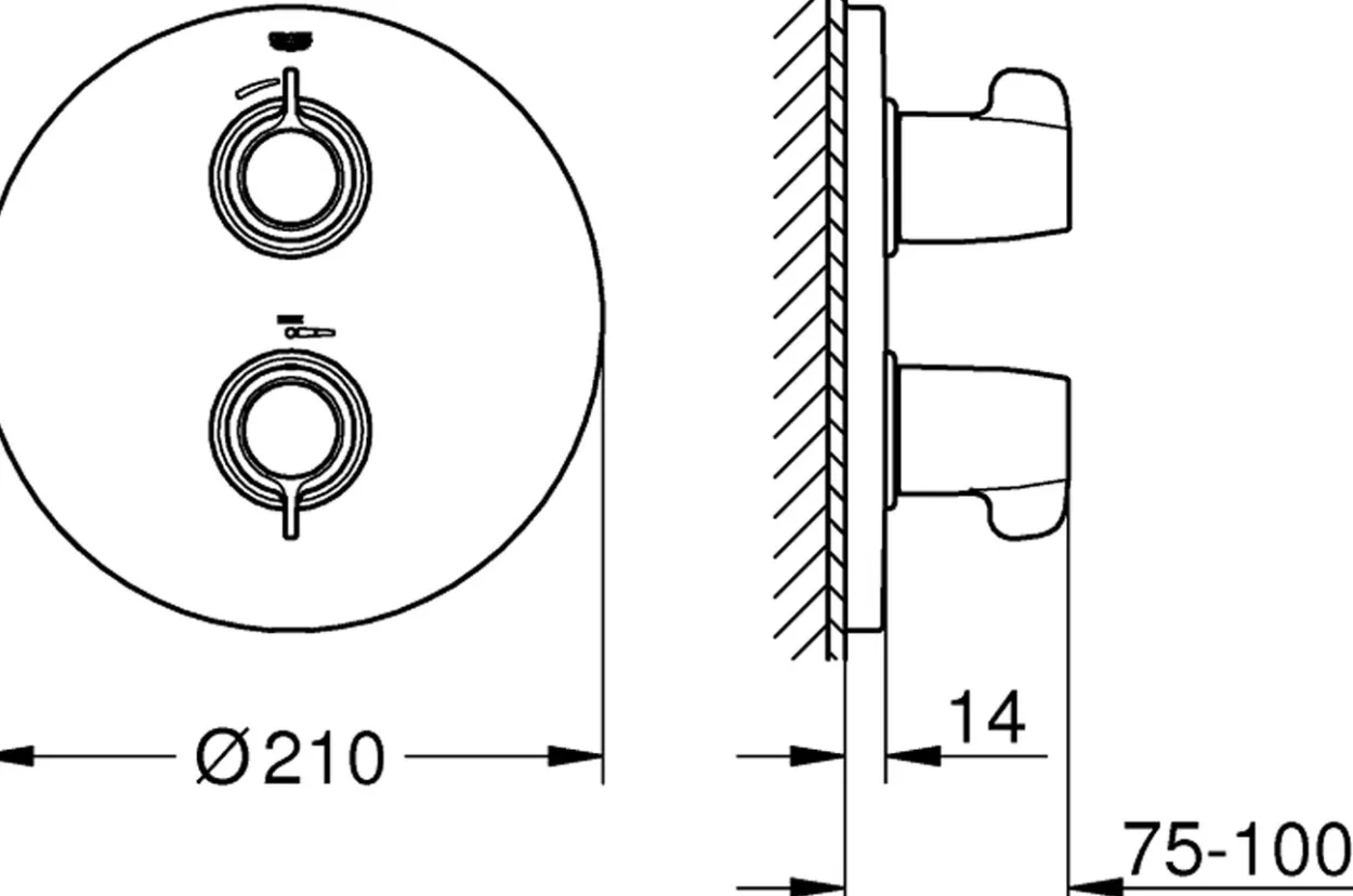 Grohe grohtherm special dusjbatteri krom