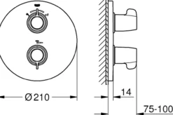 Grohe grohtherm special kar- og dusjbatteri krom