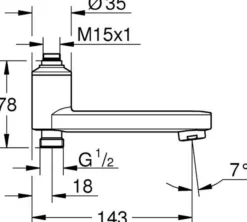Grohe kartut m/omskifter matt sort