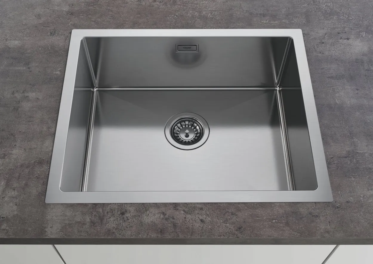 Grohe k700 kjøkkenkum 55x45 cm m/avløpsgarnityr rustfritt stål