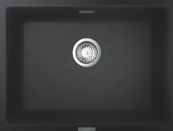 Grohe k700u kjøkkenkum 61x46 cm sort kvartskompositt m/avløpsgarnityr
