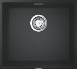 Grohe k700u kjøkkenkum 45,7 x 40,6 cm sort kvartskompositt m/avløpsgarnityr