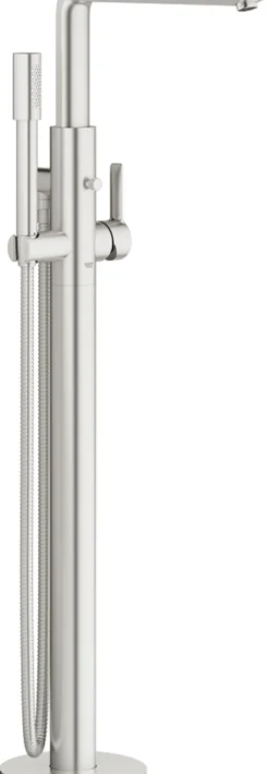 Grohe lineare frittstående badekararmatur supersteel