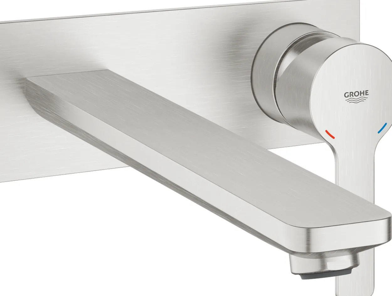 Grohe lineare 2-hulls servantbatteri l supersteel