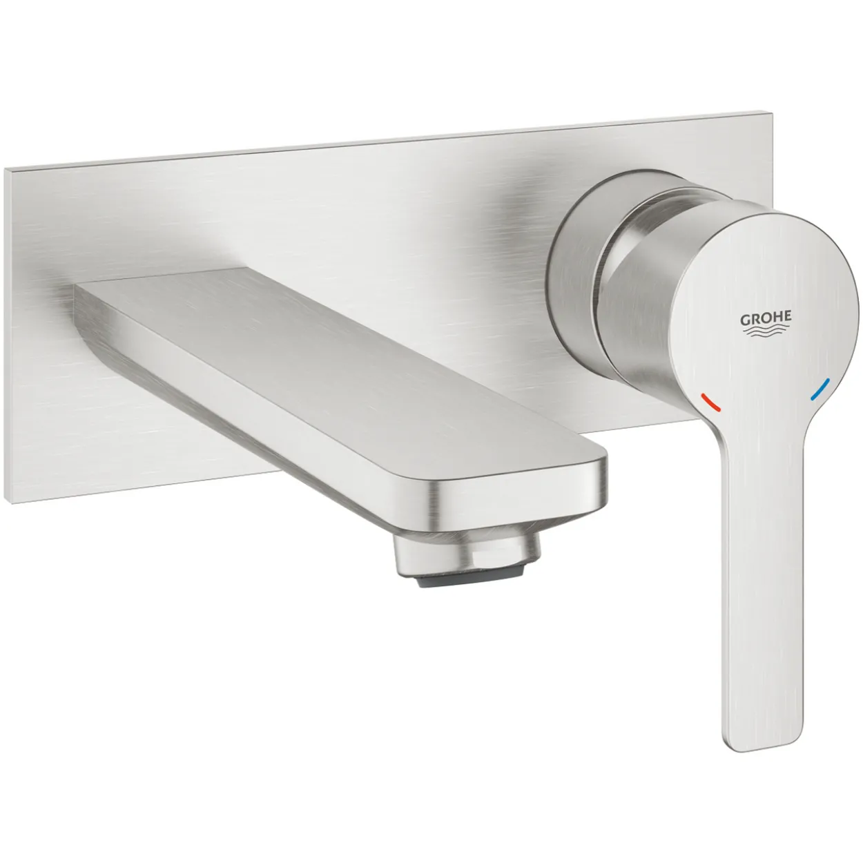 Grohe lineare 2-hulls servantbatteri s supersteel