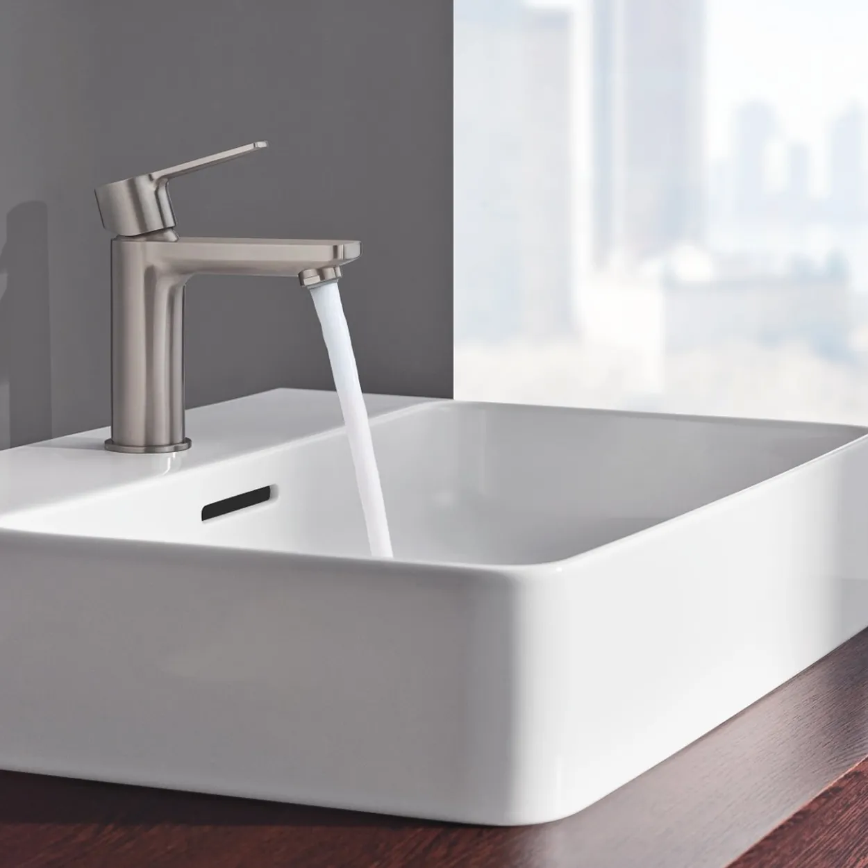 Grohe lineare servantbatteri supersteel