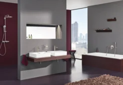 Grohe lineare servantbatteri m/oppløftsventil supersteel