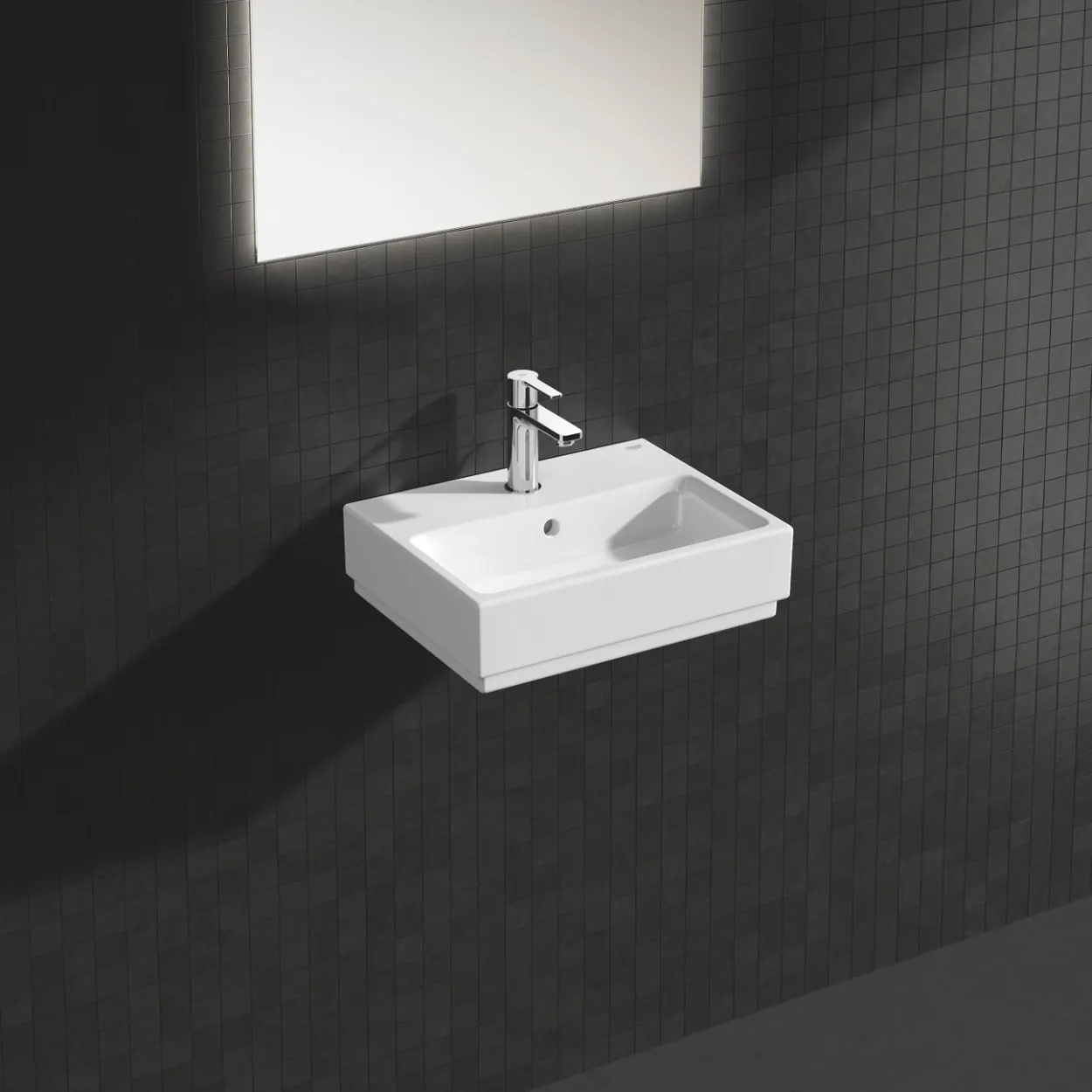 Grohe lineare servantbatteri m/oppløftsventil krom