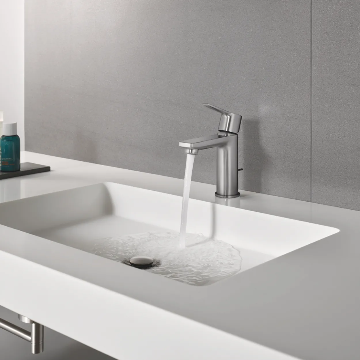Grohe lineare xs servantbatteri m/oppløft supersteel