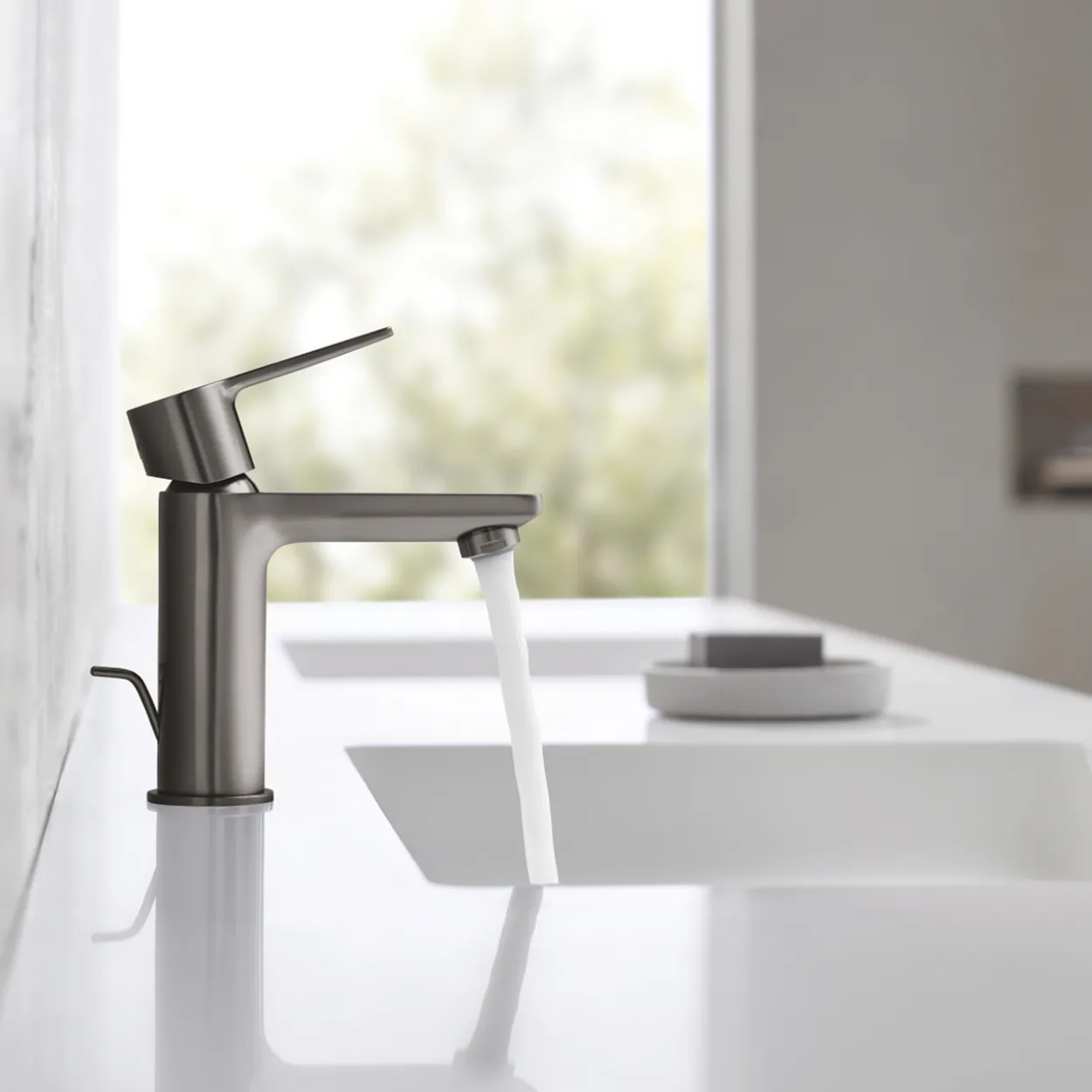 Grohe lineare xs servantbatteri m/oppløft børstet hard grafitt