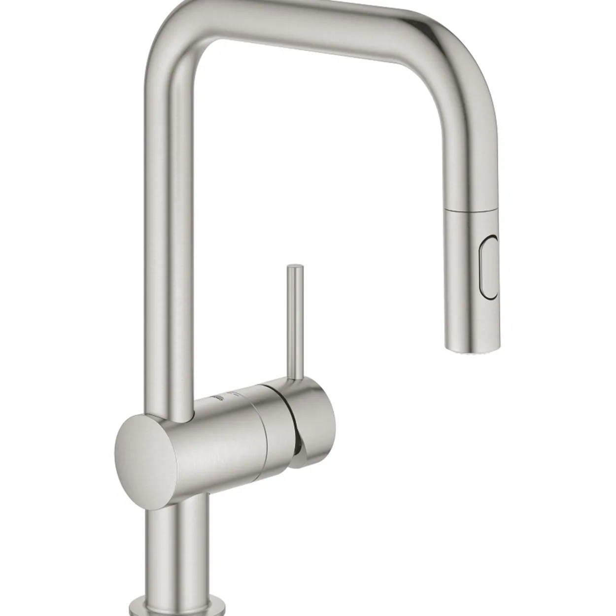 Grohe minta kjøkkenarmatur m/uttrekkbar u-tut supersteel
