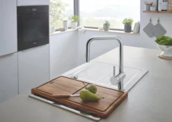 Grohe minta kjøkkenarmatur m/uttrekkbar u-tut supersteel