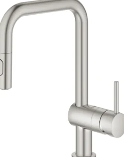 Grohe minta kjøkkenarmatur m/uttrekkbar u-tut supersteel