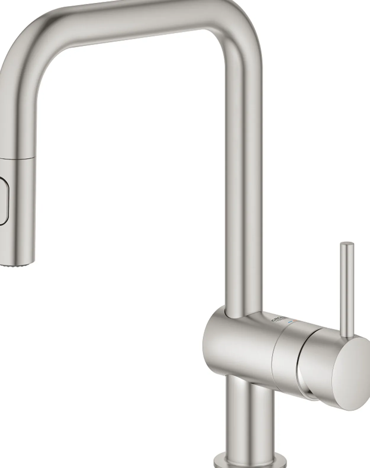 Grohe minta kjøkkenarmatur m/uttrekkbar u-tut supersteel