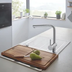 Grohe minta kjøkkenarmatur m/uttrekkbar l-tut krom