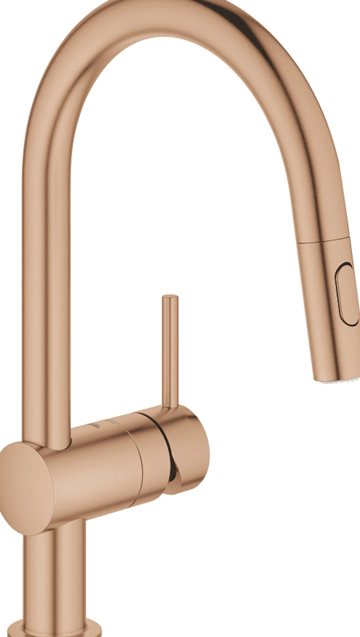 Grohe minta kjøkkenarmatur m/uttrekkbar c-tut børstet warm sunset