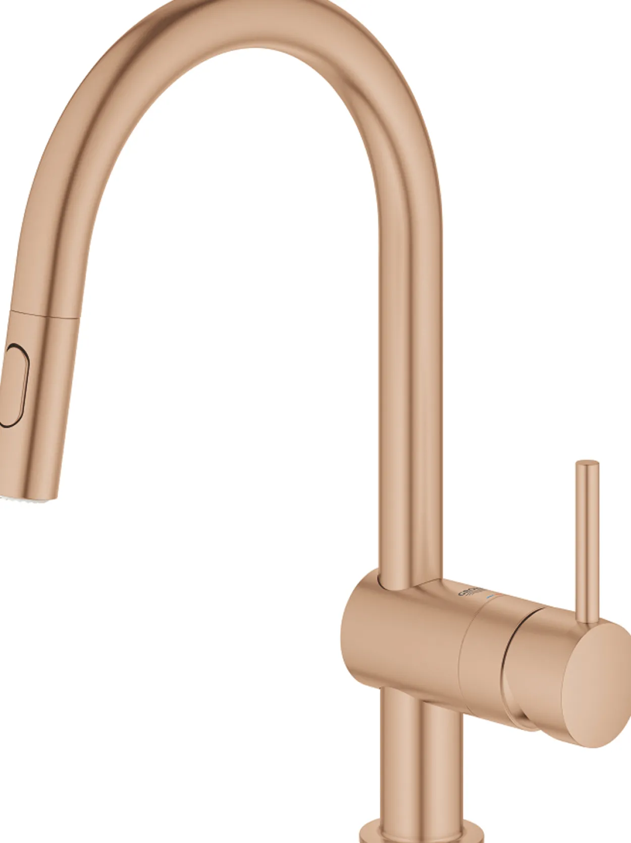 Grohe minta kjøkkenarmatur m/uttrekkbar c-tut børstet warm sunset