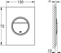 Grohe nova cosmopolitan small trykkplate børstet hard graphite