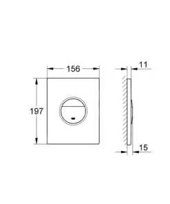 Grohe nova cosmopolitan trykkplate matt krom