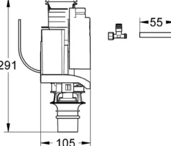 Grohe omstillingssett til sisterner 3/6 l