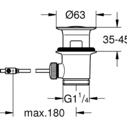 Grohe oppløftsventil 1 1/4