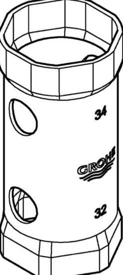 Grohe pipenøkkel 32/34 mm