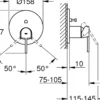 Grohe plus badekarbatteri for innbygging krom