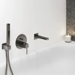 Grohe plus badekarbatteri for innbygging børstet hard grafitt
