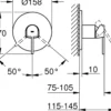 Grohe plus dusjbatteri for innbygging supersteel