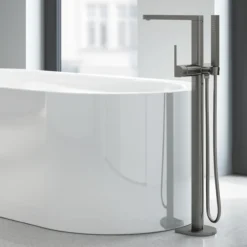 Grohe plus frittstående badekararmatur børstet hard grafitt