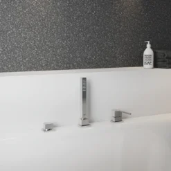 Grohe plus 3-hulls kar- og dusjbatteri krom