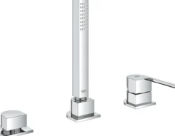Grohe plus 3-hulls kar- og dusjbatteri krom