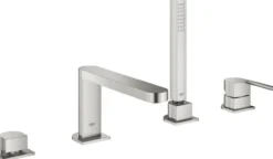 Grohe plus 4-hulls kar- og dusjbatteri supersteel